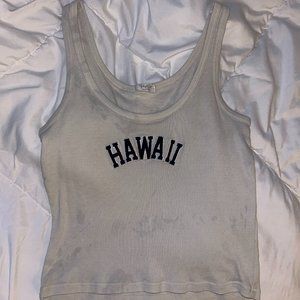 Brandy Melville cream cropped tank top